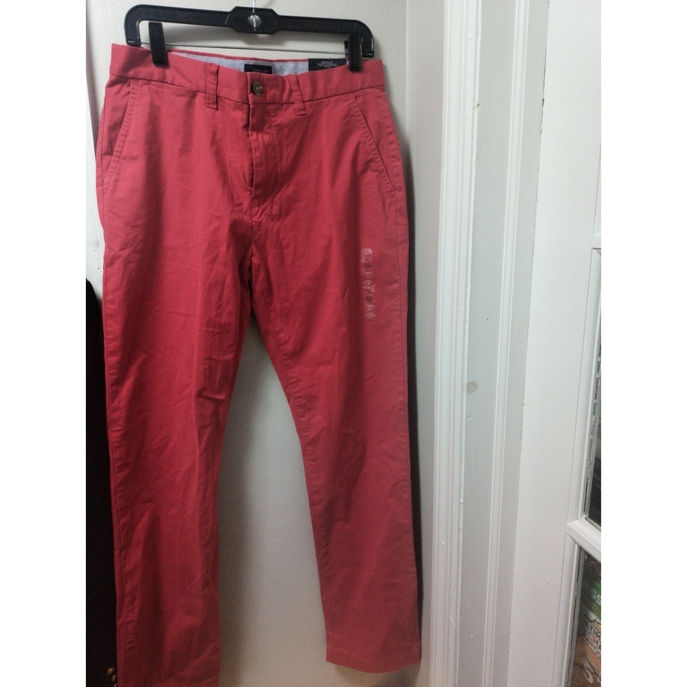 Tommy Hilfiger Men's Port Red Custom Fit Chino Pants 32x32 New